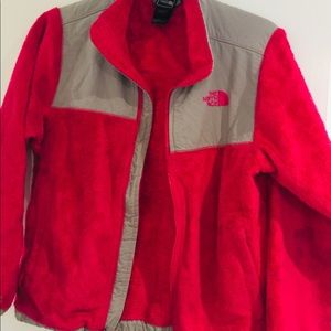 Beautiful hot pink north face fleece jacket!